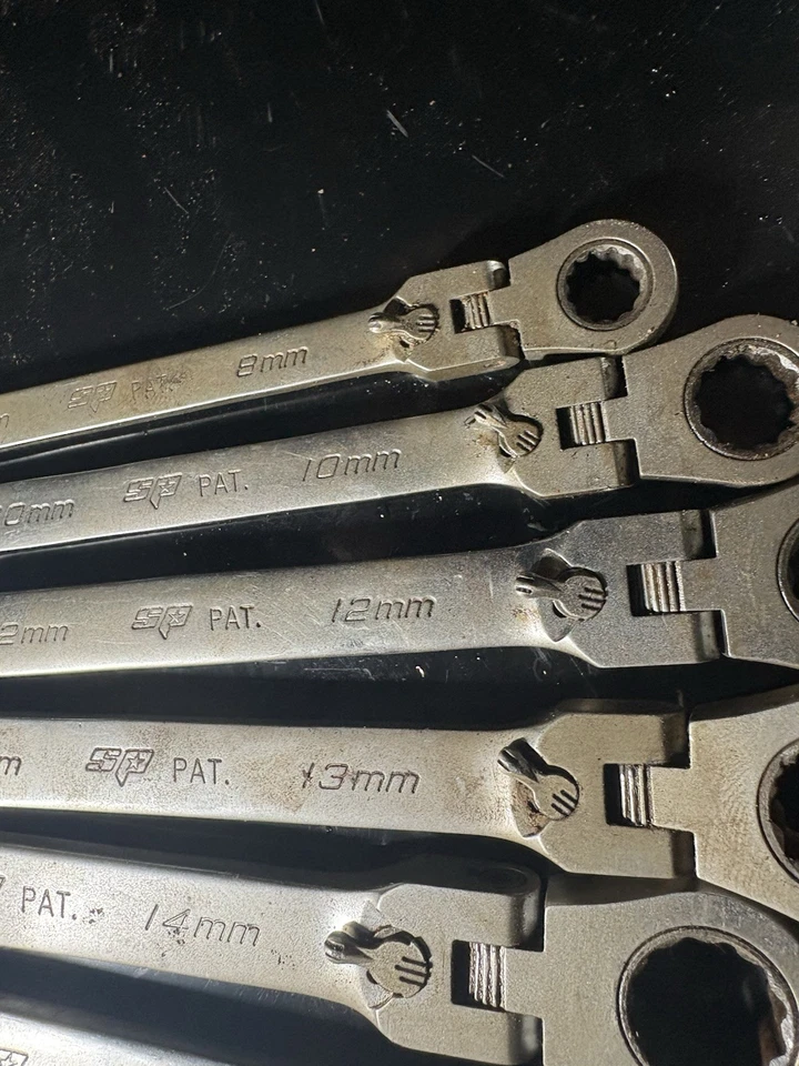 SP Tools 8 piezas métrico reversible bloqueo cabezal flexible engranaje accionamiento caja doble conjunto Foto 2 de 3