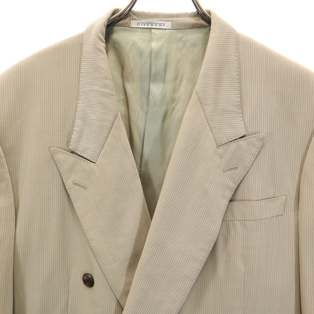 GIVENCHY 90s Old Striped Pattern suit Setup Beige… - image 3