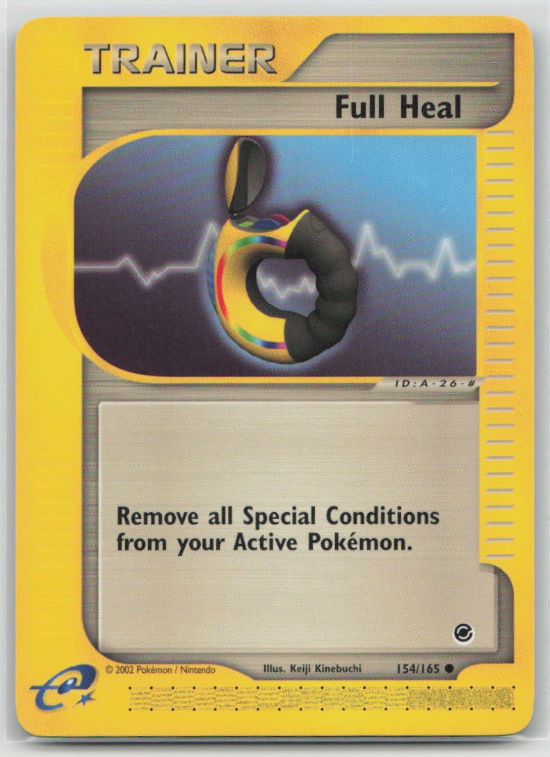 Full Heal 154/165 Common Expedition Base Set Pokemon Lightly Played