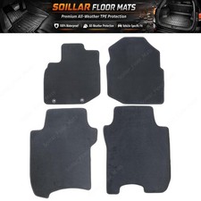 Replacement Black Velour Front Rear Floor Mats Carpet Fits 2015-2020 Honda Fit Replacement Black Velour Front Rear Floor Mats Carpet Fits 2015-2020 Honda Fit