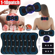 Small Portable EMS Electric Neck Back Massager Cervical Massage Patch Stimulator