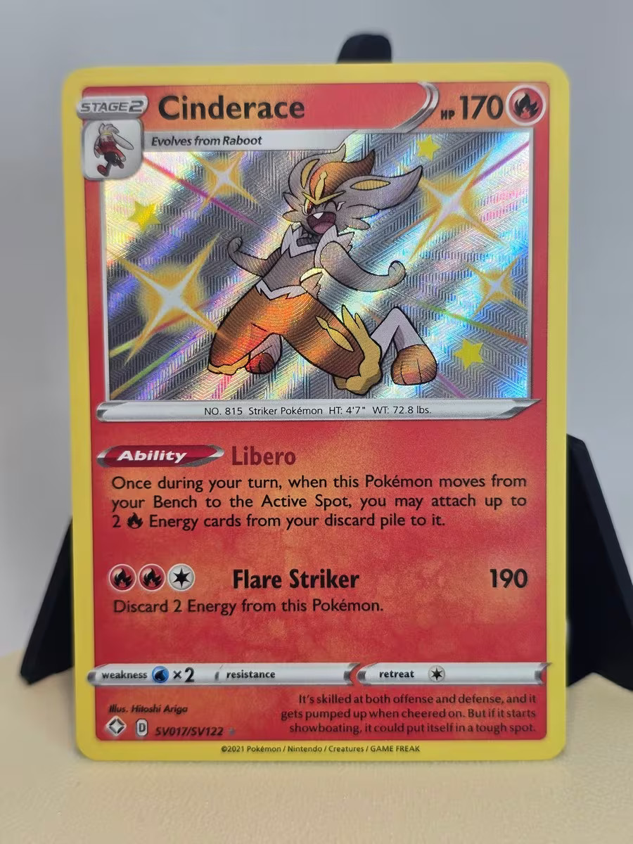 Pokemon TCG Cinderace SV017/SV122 Shining Fates: Shiny Vault
