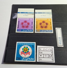 GDR donation stamps Mi 1, 2, 4 xx 1 and 2 with upper margin