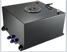 10 Gallon Black Coated Aluminum Racingdrifting Fuel Cell Gas Tanklevel Sender