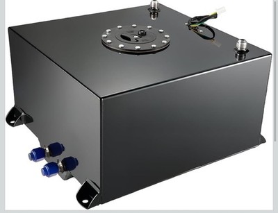10 Gallon Black Coated Aluminum Racing/drifting Fuel Cell Gas Tank+level Sender