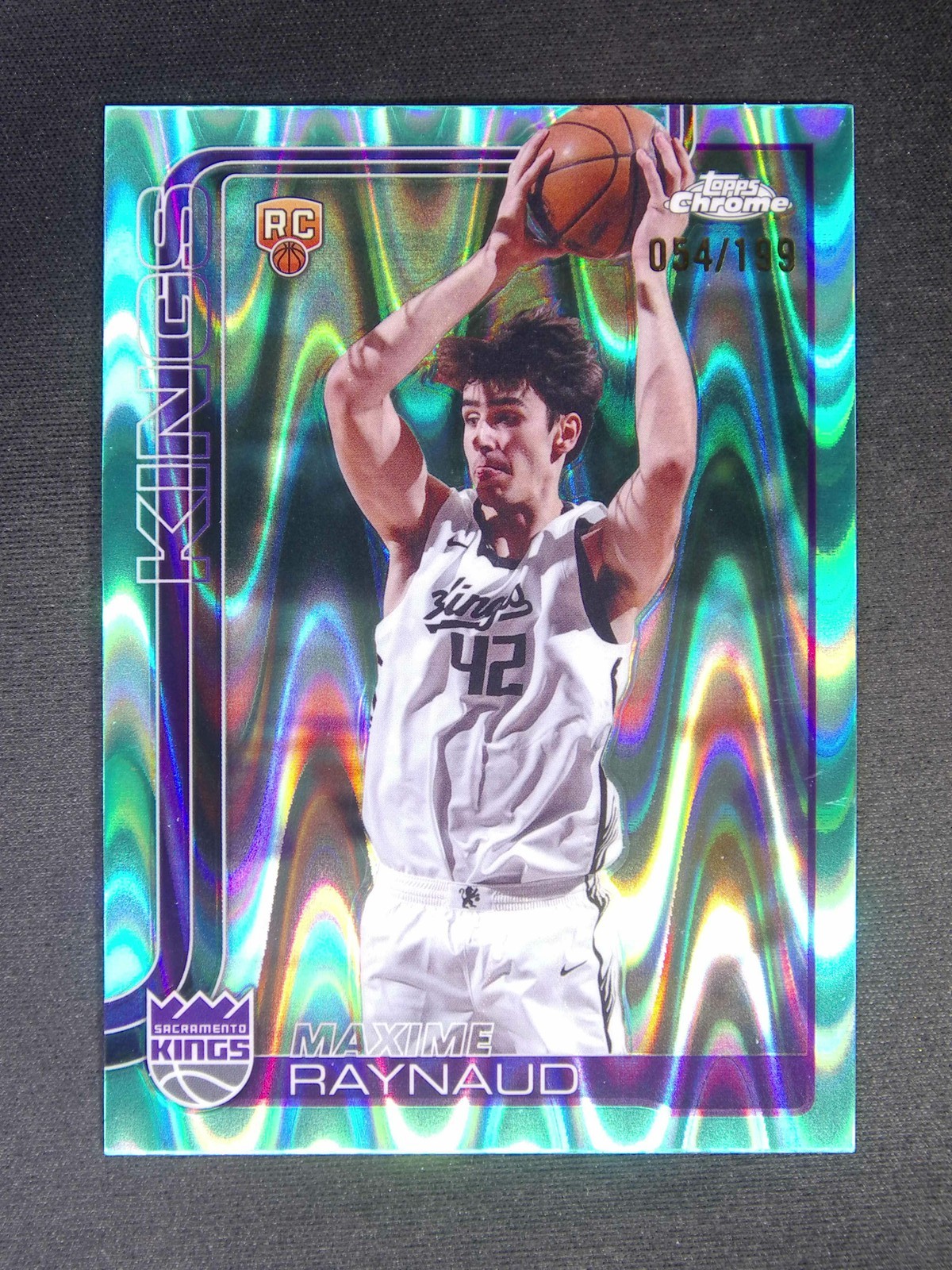 2025-26 Topps Chrome Maxime Raynaud #293 RC Rookie Aqua RayWave Refractor /199