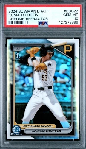 2024 BOWMAN DRAFT CHROME REFRACTOR KONNOR GRIFFIN 1st RC #BDC-22 PSA 10 HOT🔥