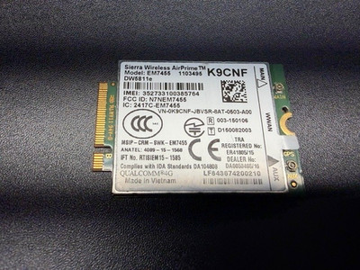 2 x Sierra Wireless AirPrime EM7455 DW5811e 4G LTE WWAN Card M.2   Dell K9CNF