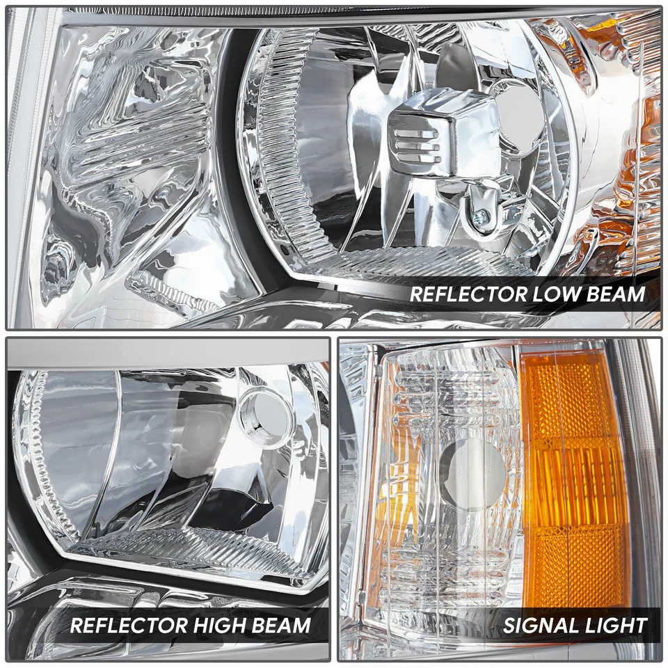 Lâmpada para farol Fit 07-14 Chevy Silverado 1500 2500 3500 HD carcaça cromada esquerda - Imagem 3 de 4