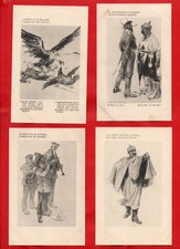LOTTO 12 CARTOLINE LOUIS RAEMAEKERS WW1 PRIMA GUERRA MONDIALE PROPAGANDA SATIRA