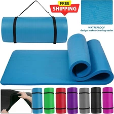 Thick Gym Exercise Mat Yoga Mat Pilates Workout Pad Non Slip Home Class Fitness