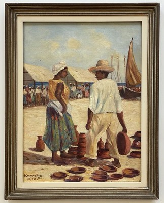 Koenig ATQ Brazil Genre Portrait Maritime Landscape Impressionism Mod Painting
