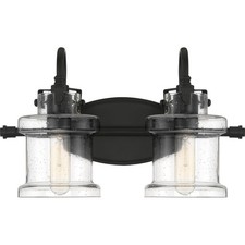 Danbury 2-Light Bathroom Vanity Light in Earth Black