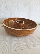 Große Gugelhupf, Backform,braun  Keramik  ø 27 cm Höhe 8 cm,Glasiert Aufhängung 