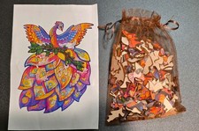 Wooden Jigsaw Puzzle Bird Colorful Artistic Animal Puzzle Possibly Incomplete