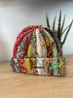Authentique chapeau Supreme FW23 Skully Supreme bonnet noué main multicolore