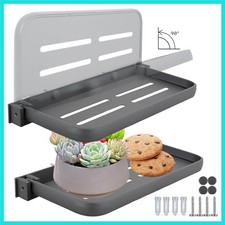 2Pcs RV Aluminum Foldable Shelf, Wall-Mounted Foldable Shelf, Easy to Install...