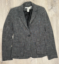 Max Studio Gray Blazer Jacket 4 Neutral Stretch Career Quiet Luxury Corpcore
