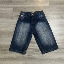 Vintage Southpole Y2K Denim Baggy Shorts Streetwear Youth Size 10