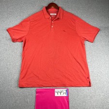Tommy Bahama Polo Shirt XL Red Pink Island Zone Beach Lightweight Logo Men