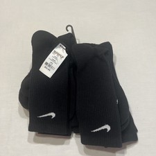 Nike Unisex Adult Dri-Fit Black Crew Socks Read Description 03 6 Pairs