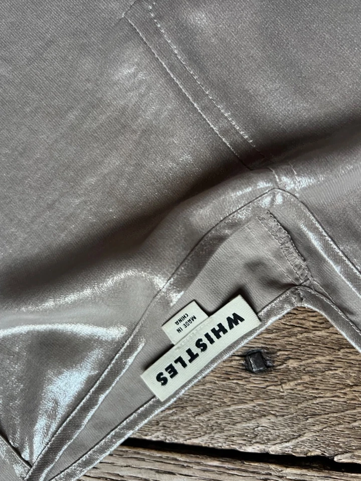 Chaleco Whistles Silver Foil Patchwork Reino Unido 8 Cami Top Chaleco Metálico PVP 115 Tiras Foto 2 de 4