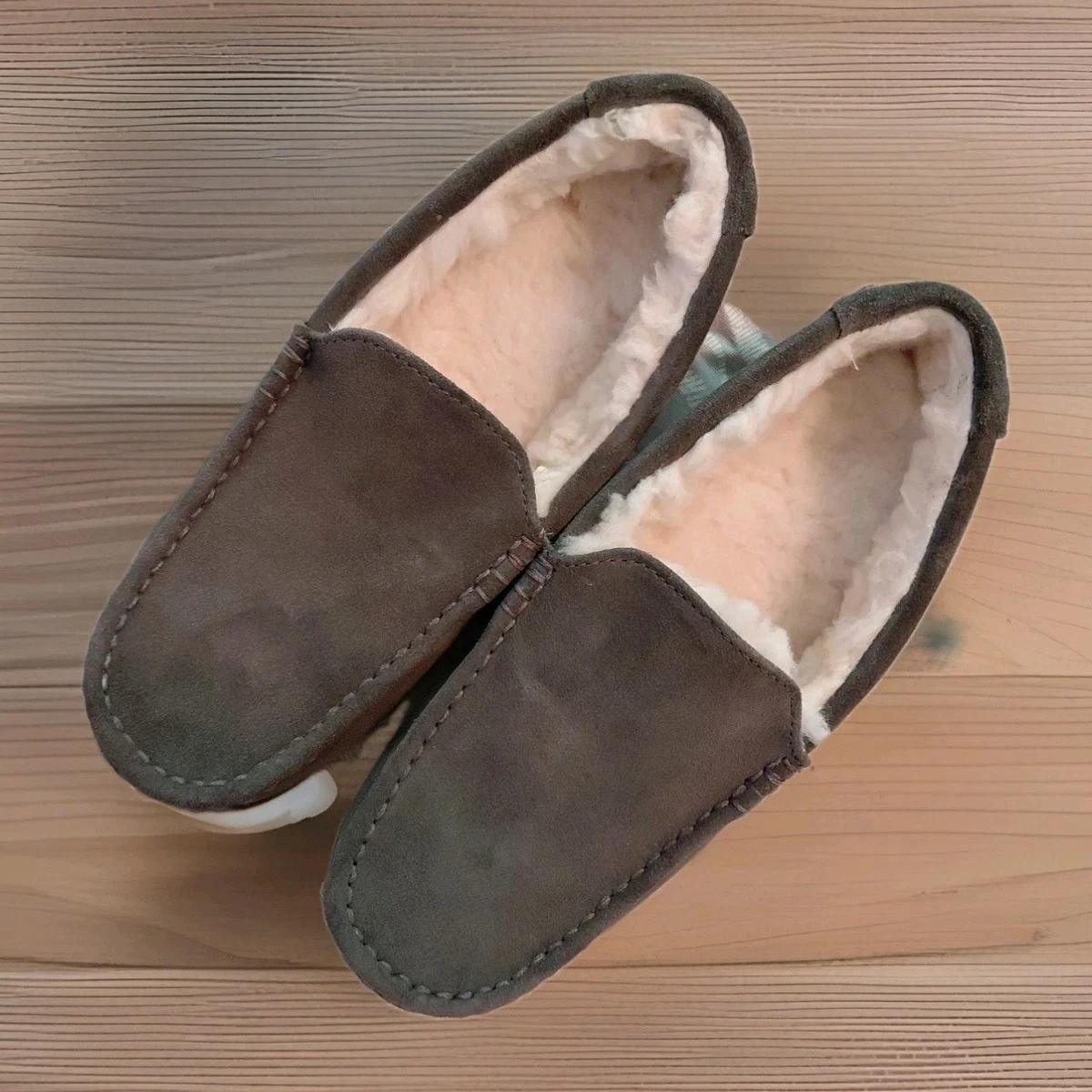 UGG Slippers Mens 14 Hanz Moccasins Slip On 1017266 Black Suede Comfort Polartec UGG moccasins men products for sale | eBay main image 3