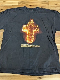 vintage 2000 Marilyn Manson "Set The World On Fire" tour XL t shirt