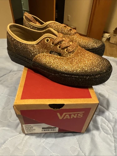 Scarpe Vans bambina taglia 2 glitter oro. Nuovo