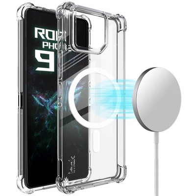 IMAK For Asus ROG Phone 9 Pro, Shockproof Clear Soft Wireless Charge Case Cover