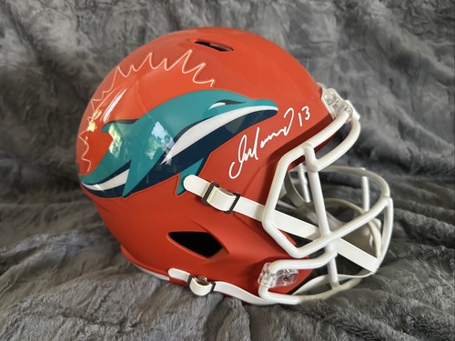 Von Dan Marino signierter FS Amp Miami Dolphins Speed Replica Helm Beckett Zertifikat