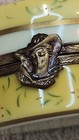 Gérard Ribiere Yellow and Pink Hat Box with Hat Limoges Peint Main Trinket Box — photo 3