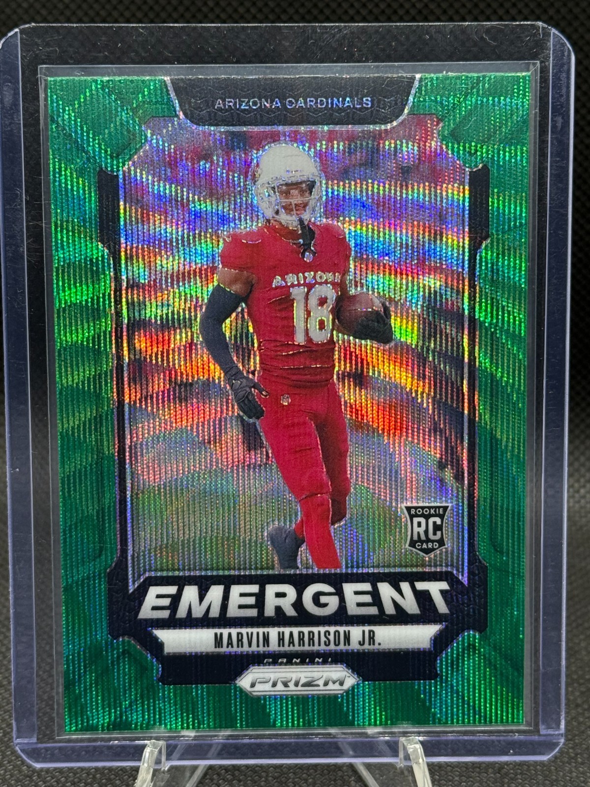 2024 Panini Prizm Emergent Marvin Harrison Jr. Green Wave Prizm Rookie Card(RC)