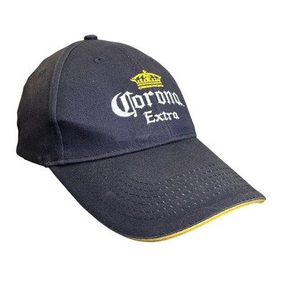 CORONA EXTRA Baseball Hat Blue Yellow Embroidered Logo Strapback