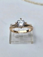 18ct Rose Gold CZ Cubic Zirconia Solitaire Engagement Ring  Style 6mm Size K