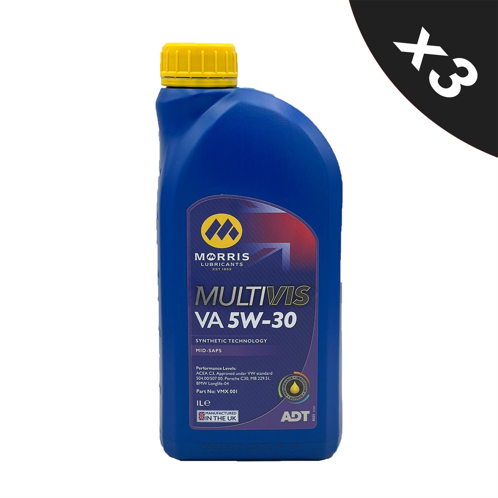Morris 5W-30 C3 vw 504 00 / 507 00 Fully Synthetic Engine Oil Longlife3 3 x 1L