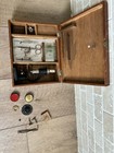 Antique 1930's Microscope Set In A Wooden Case Manufactured In Japan — photo 6
