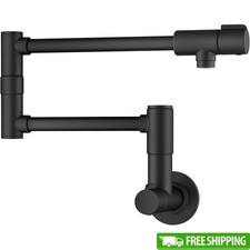 Modern Pot Filler Faucet Wall Mount Kitchen Sink Dual Joint Adjustable Brass New