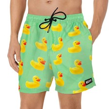 NEFF Men's Green Ducky Daily Hot Tub Board Shorts for Swimming (XXL)