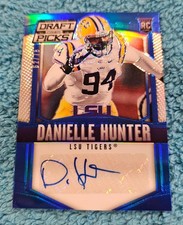 2015 Panini Prizm Draft Picks Danielle Hunter Rookie Autograph Blue 62/75 #171