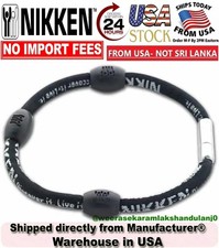 Nikken Kenko PowerBand Wrist Magnetic Band Black Large Size - NEW FreeShip     