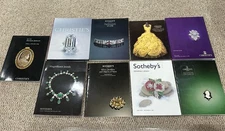 Nine Vintage Fine Jewelry Auction Catalogs Christie’s, Sotheby’s Etc