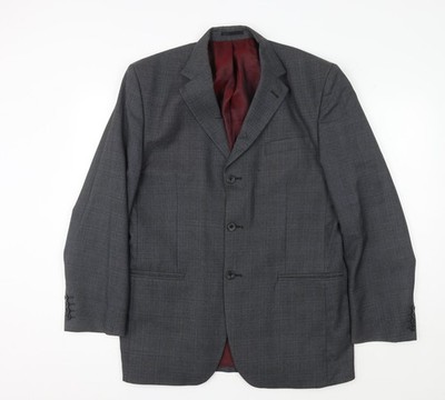 Dehavilland Herren Blazer Grau Kariert Regular Fit 40R