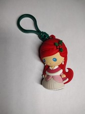 Disney Princess Ariel Holiday 3D Figural Bag Clip Keychain