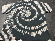 Fashion Nova Good Vibes Only White and black tie dye Shirt Size XL