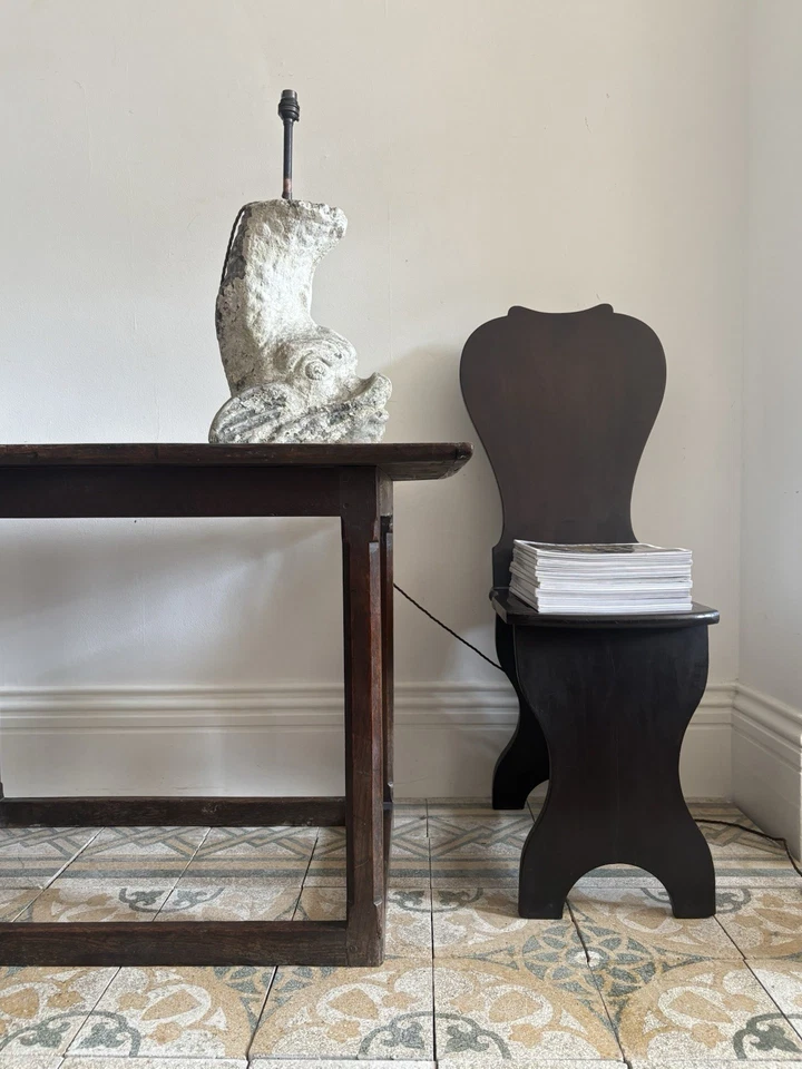 A Composite Stone Dolphin Head Lamp, Newly Wired and PAT test, 55cm - Image 3 of 4