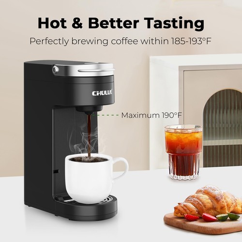 Serve Coffee Maker for K Cup Pods Ground Coffee One Cup Coffee Maker Fits 7.3 T - Picture 6 of 7