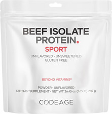 Codeage Grass-Fed Beef Isolate Protein Powder Carnivore Supplement, 26.45 Oz