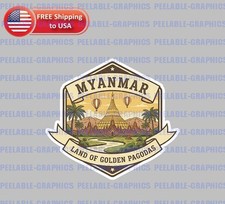 Myanmar Country Souvenir Decal Vinyl Sticker Travel Luggage B