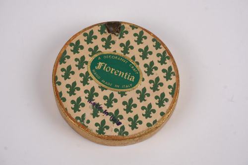 Vintage Florentia Mademoiselle Romaine Lacaux miniatura ritratto Italia arte da parete - Foto 5 di 6